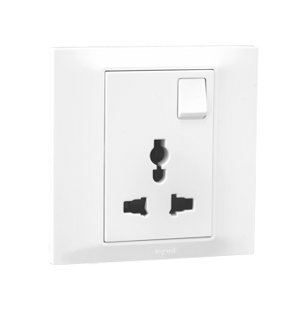 Allzy - 6A Multistandard Switched Socket,1 Gang  