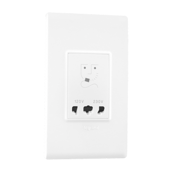 Allzy - Shaver Socket 120/230V AC with plate  