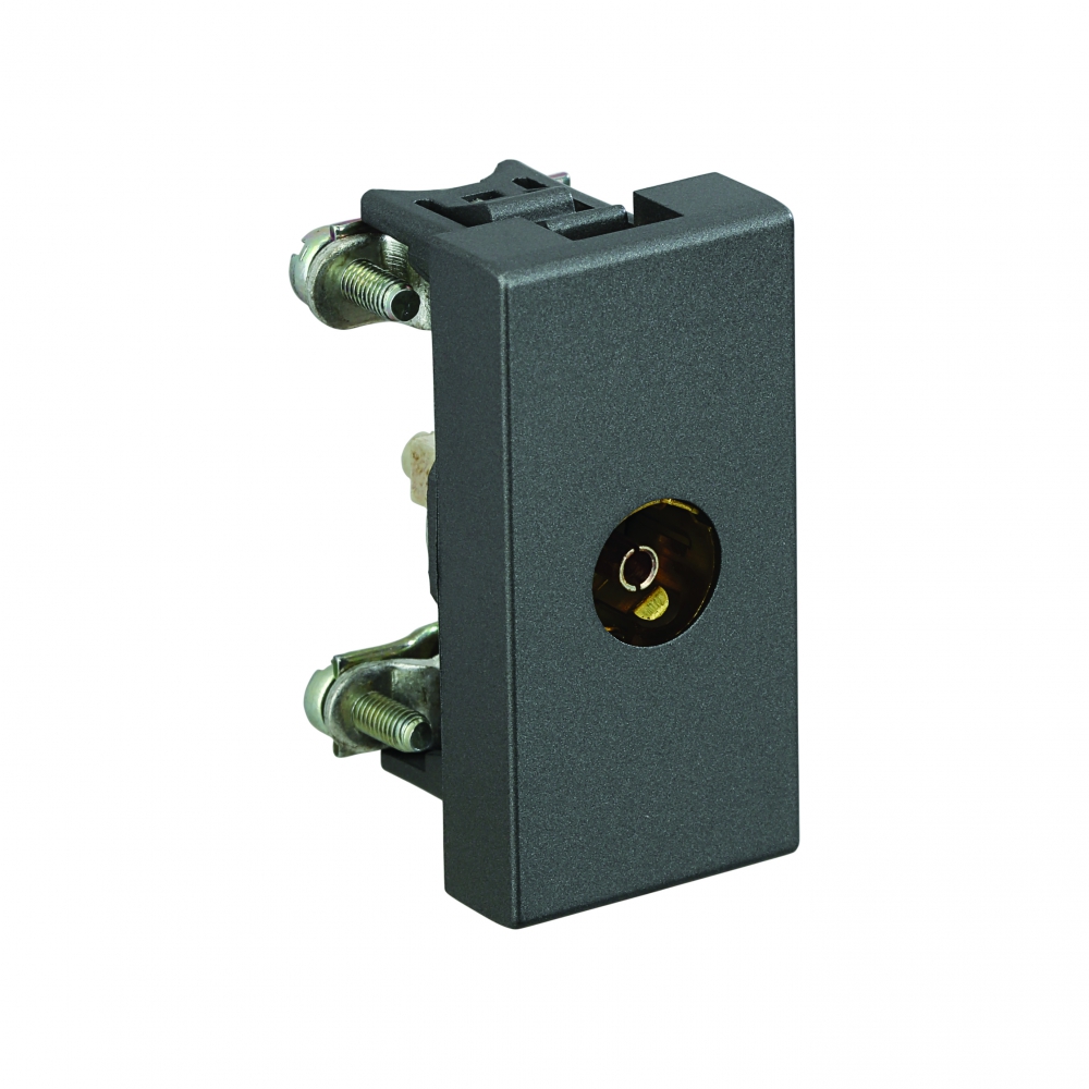Arteor - TV sockets- TV single Co-Axial socket 1 module 22.5 x 45 mm(Magnesium)