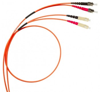 LCS³ fiber optic OM2 (UPC) multimode fiber optic cord Length: 2 m(ST/SC duplex cords)