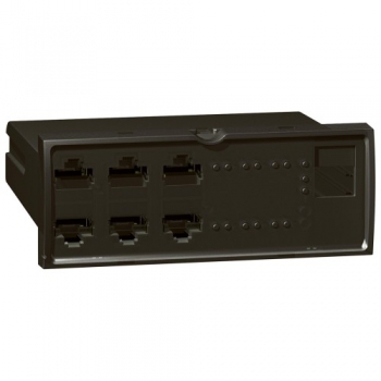 LCS³ Ethernet switch 7 RJ 45 ports at the front, 1 of which is a cascade port