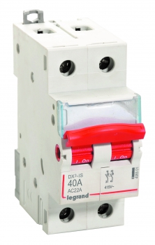 DX³ isolators - 2 pole 415 V~ Nominal rating 40(A)
