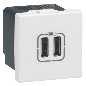 Arteor - Double USB charger - 5 V - 1500 mA(White)