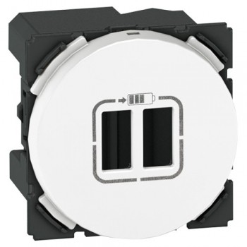 Arteor - Double USB sockets - 5 V - 1500 mA(White)