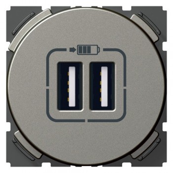 Arteor - Double USB sockets - 5 V - 1500 mA(Magnesium)