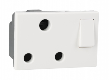 Arteor - 16 A- 2P+E switched Conform to IS1293 3 modules 67.5 x 45 mm(White)