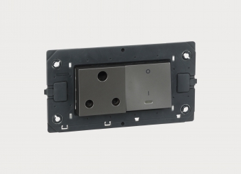 Arteor - 16 A, AC and Geyser 4-module plate 4 modules 90 x 45 mm(Magnesium)