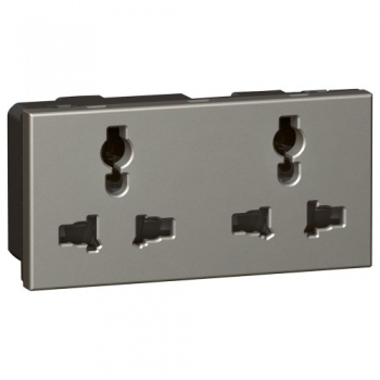 Arteor - Double socket 4 modules 90 x 45 mm(Magnesium)
