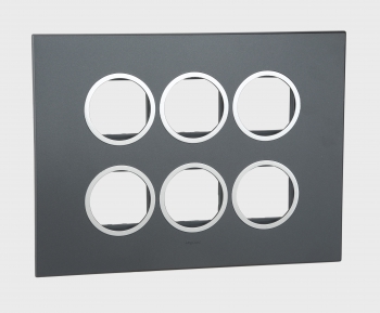 Arteor™ cover plates Neutral - round version  - Graphite 