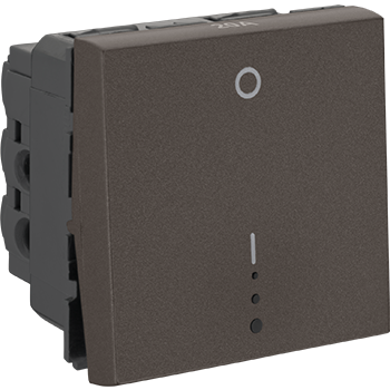 Myrius 20A Dp Switch1 Way 2M With Indicator Charcoal Grey 