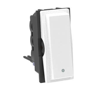 Living Now 16A - 1 way switch with indicator - 1M - White