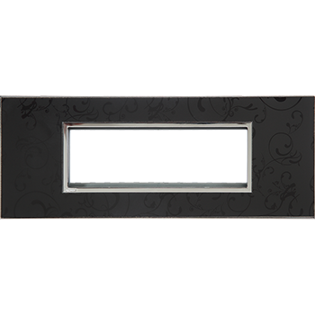 Arteor- Square dark baroque cover plate with frame- 6 module