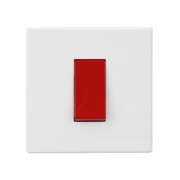 Arteor - 1-way switch red rocker plate 10 AX - 230 V~ 2 module(Red)