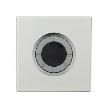 Arteor 2 way switch 2 x 400 W with LED locator With Magnesium circular push control Supplied with support frame
