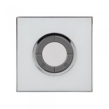 Arteor 2 way switch 2 x 400 W with LED locator With Magnesium circular push control Supplied with support frame