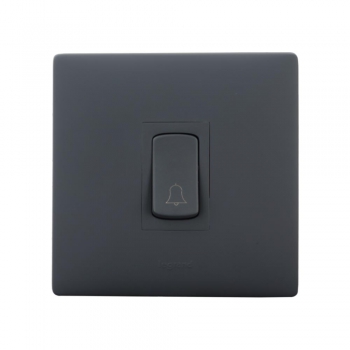 Mylinc 6 A one-way bell push with indicator Grey