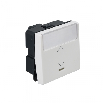 Arteor - Switch with indicator label holder 10 AX - 230 V~ 2 module(White)