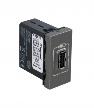 Arteor - Single USB charger - 5 V - 750 mA(Magnesium)