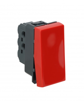 Arteor - 1-way switch red rocker plate 10 AX - 230 V~ 2 module(Red)