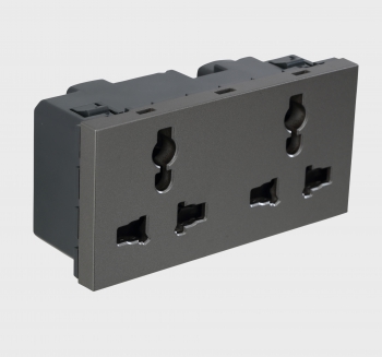 Arteor - Double socket 4 modules 90 x 45 mm(Magnesium)
